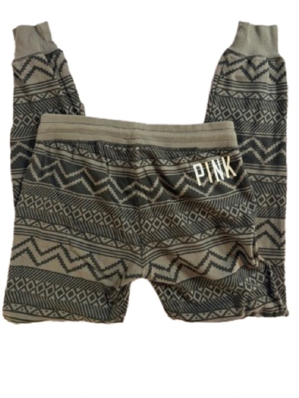 PINK Victoria's Secret Grey Geometric Print Leggings Size XS